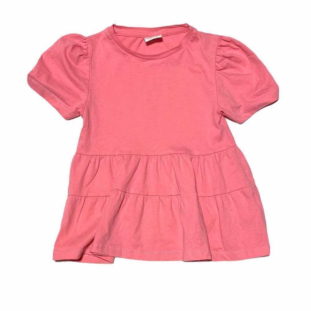 ZARA Pink Ruffle Skirted Tee